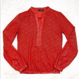 The Limited Red Gold Dots Long Sleeve Top XS